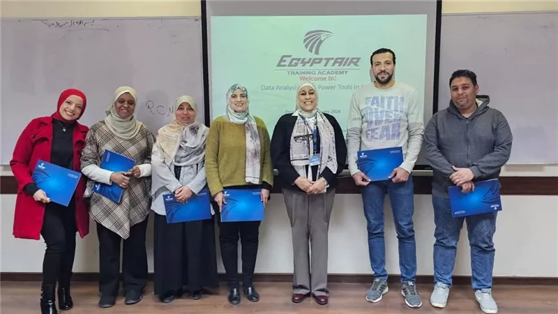 أكاديمية مصر للطيران تختتم دورة Data Analysis Using Power BI Tools in Excel