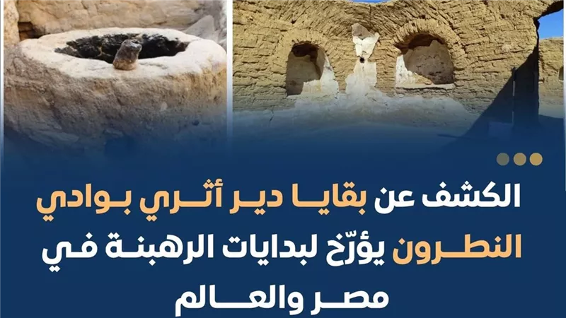 الوزراء يكشف تفاصيل العثور علي بقايا مبنى دير أثري لبداية الرهبنة 