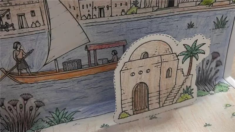 مشروع تصميم البيت المصري القديم بمتحف شرم الشيخ 