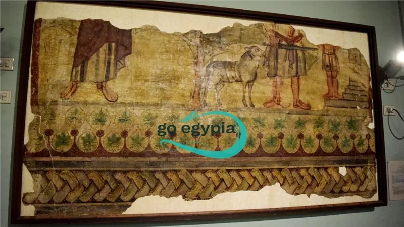 التمبرا..جدارية مدهشة عن تضحية إبراهيم بولده فقط المتحف القبطي