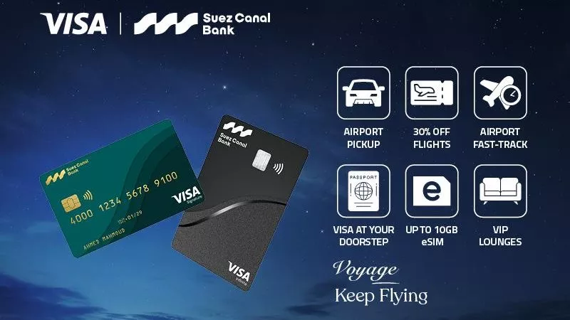 بنك قناة السويس يُقدم تجربة سفر مُتكاملة لحاملي بطاقات Visa الائتمانية