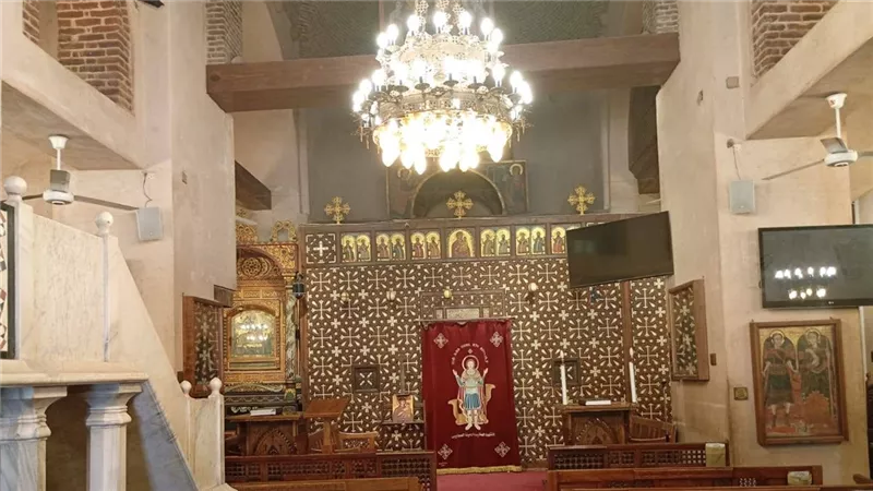 ترميم وصيانة كنيسة ماري مينا.. متابعة ميدانية لحالة المبنى بالسيدة زينب